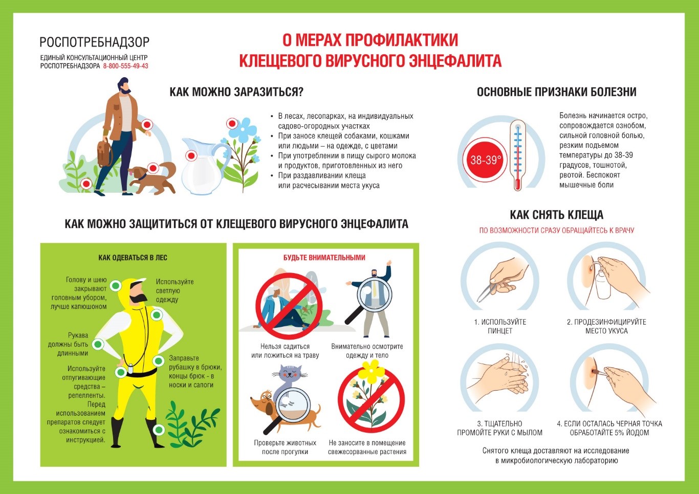 «Горячая линия»  по вопросам профилактики клещевого энцефалита.